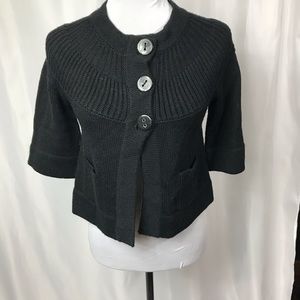 Black Cropped Shawl/Cardigan Sweater The Limited